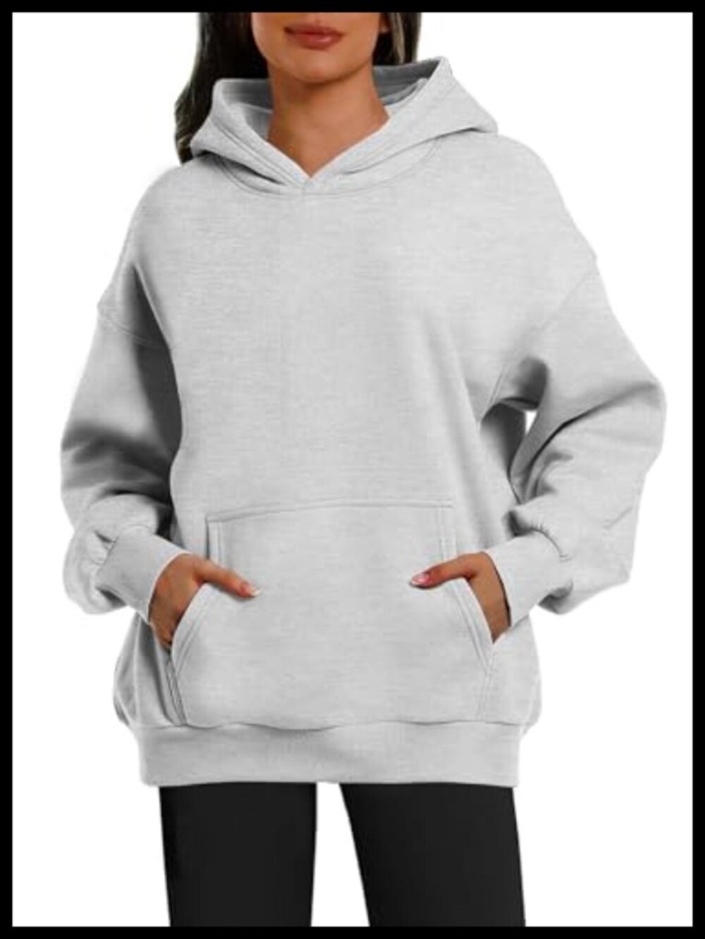 Oversized Hoodie 50% Polyester 50% Cotton Pullover Long Sleeve